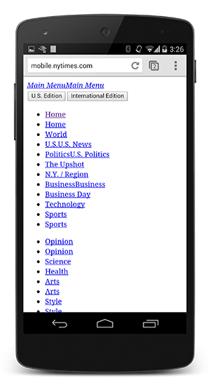 NYT without css